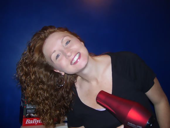 Using the Babyliss Pro Carrera 1750Watt Hair Dryer Babyliss Pro Carrera 1750Watt Hair Dryer being used by Cindy Orley