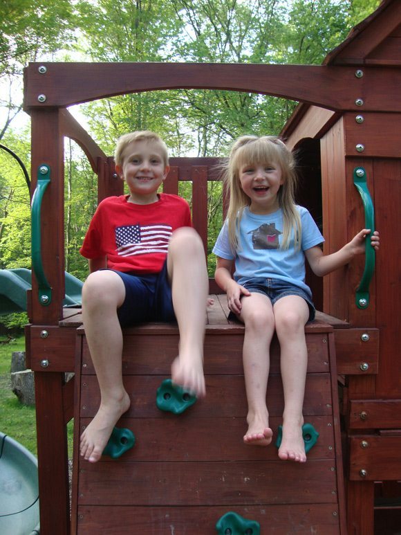 picture of Being silly on Patriot Playground