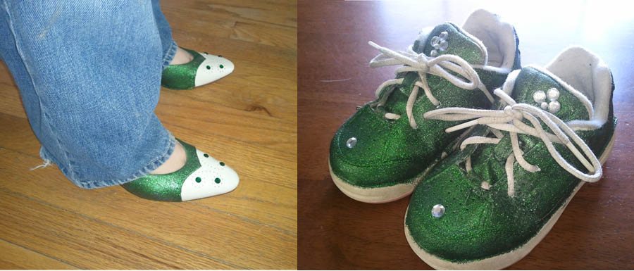 How to make St. Patrick's Day leprachaun shoes