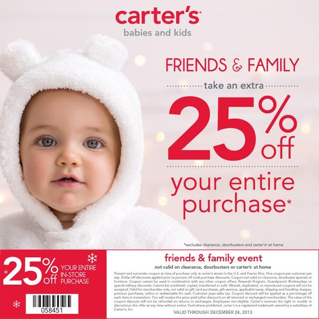 Carter's Friends & Family Event Copuon