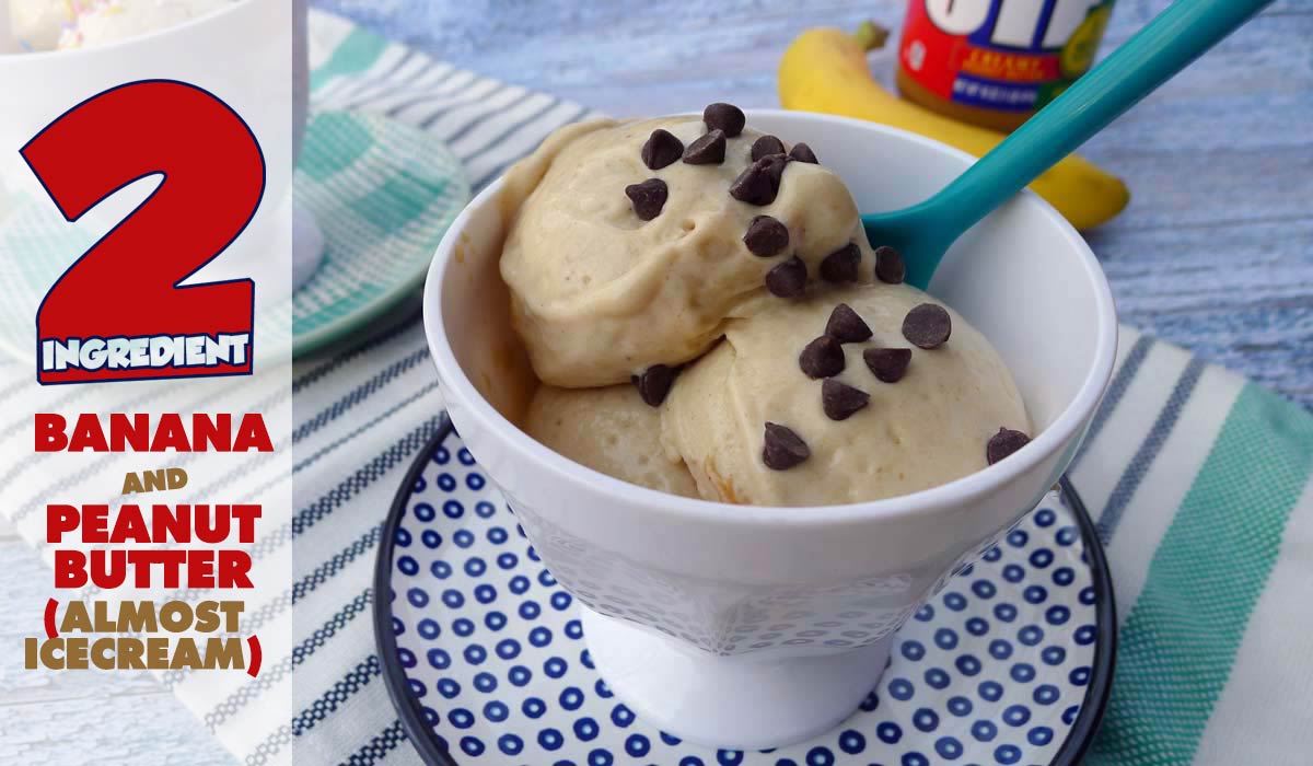 Two-Ingredient Banana Peanut Butter "Ice Cream" Recipe