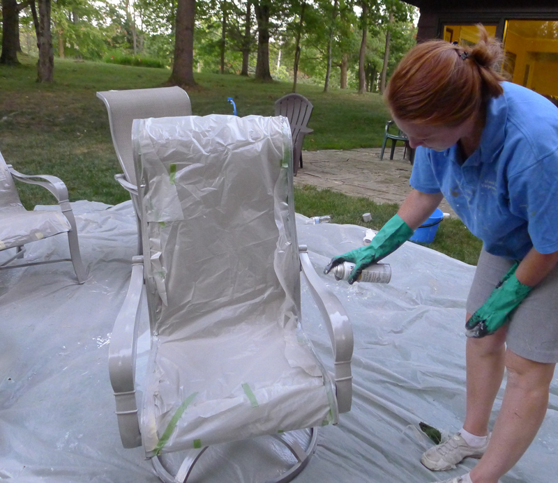 DIY Weekend Project Idea Spray Paint Your Patio Chairs Akron Ohio Moms