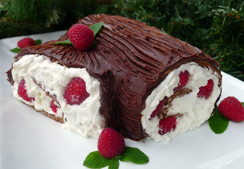 Buche de noel with raspberry, vacherin style - Une French girl cuisine