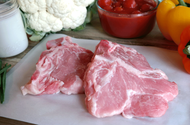 Date Night at Home Menu Roasted Veal Chops with Tomatoes and Peppers