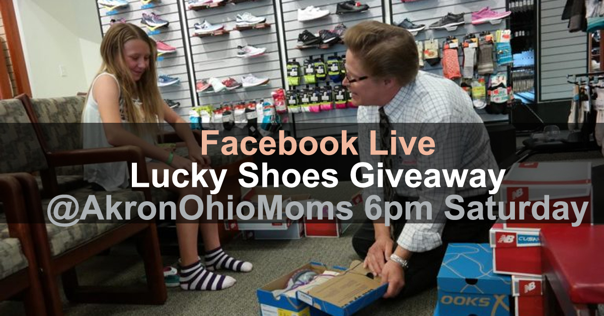 Join Us on Facebook Live Today to Win Lucky Shoes Gift Cards! Akron