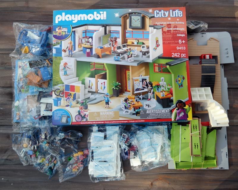 PLAYMOBIL 9453 école aménagée, 9454 salle de sports