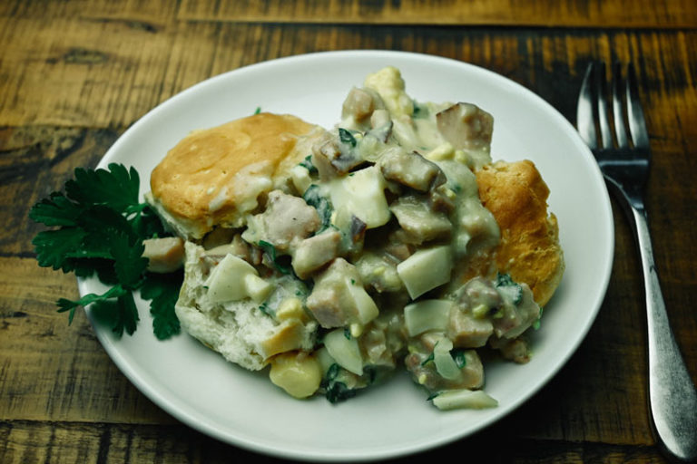 After Holiday Ham & Eggs Over Biscuits Recipe Akron Ohio Moms