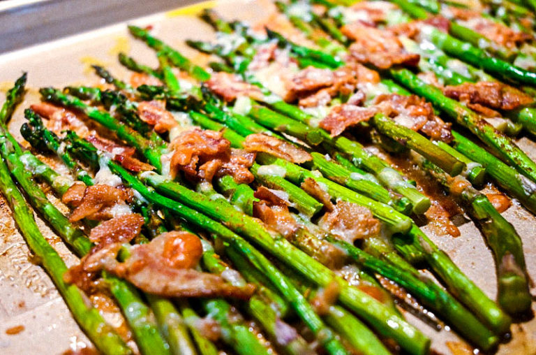 Baked Asparagus with Bacon and Parmesan Cheese Recipe Akron Ohio Moms