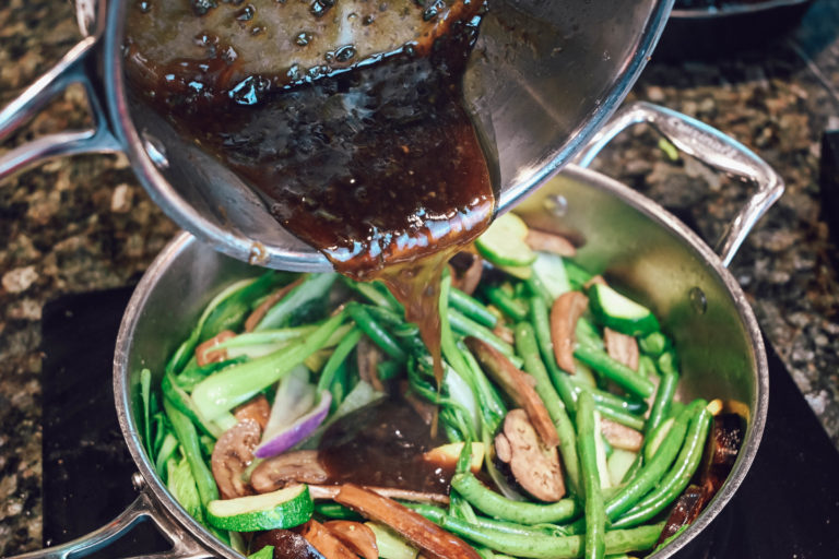 Baby Bok Choy and Eggplant in Garlic Sauce Vegetable Bowl Recipe
