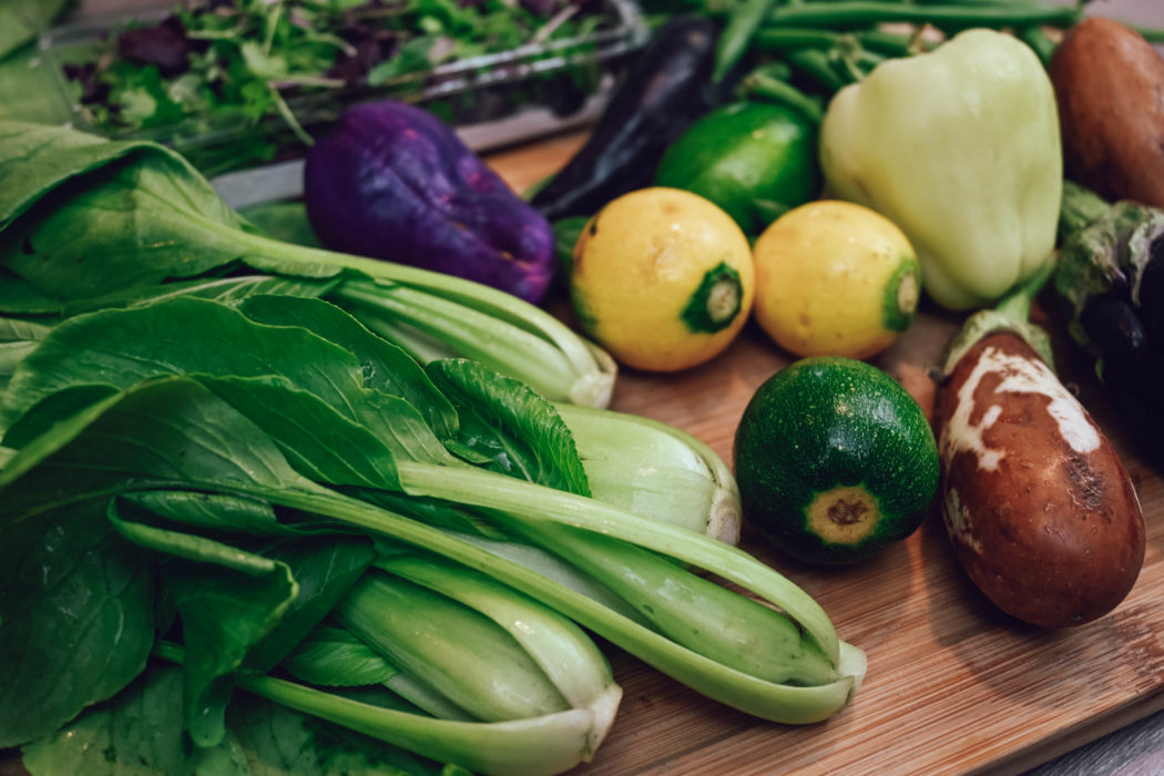 Baby Bok Choy and Eggplant in Garlic Sauce Vegetable Bowl Recipe