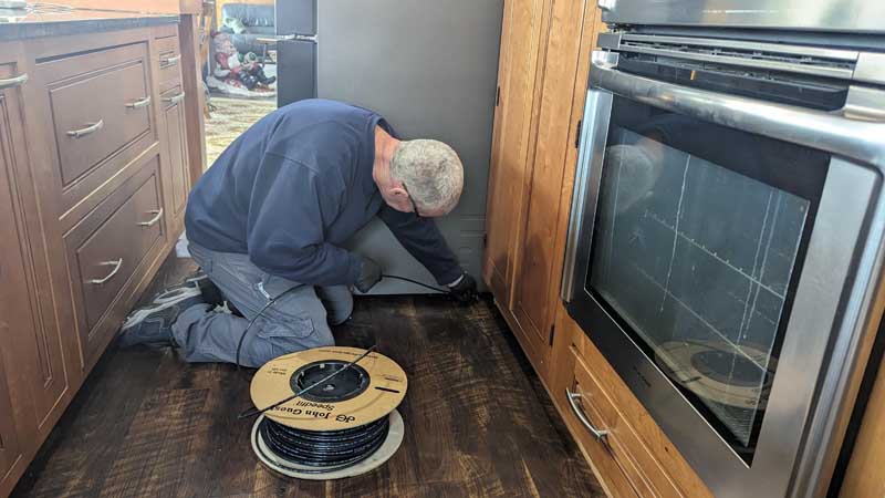 distillata installs water line for refrigerator water and ice akron ohio