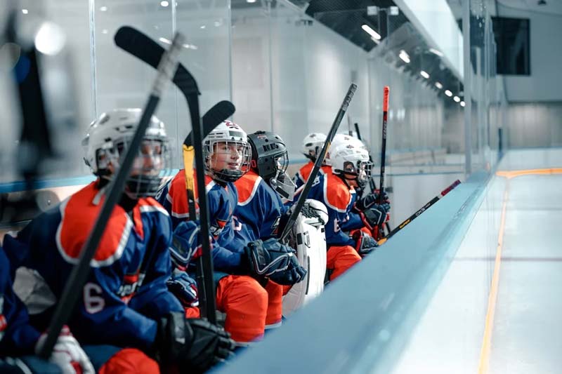 boys in ice hockey sportswear