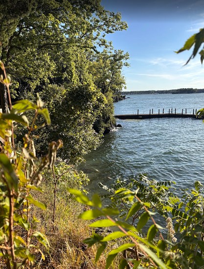 Scenic cliffside trail at Massie Cliffside Preserve in Put-in-Bay with Lake Erie views.