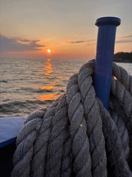 Sunset on Lake Erie on Miller Ferry