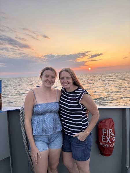 Sunset on Lake Erie on Miller Ferry