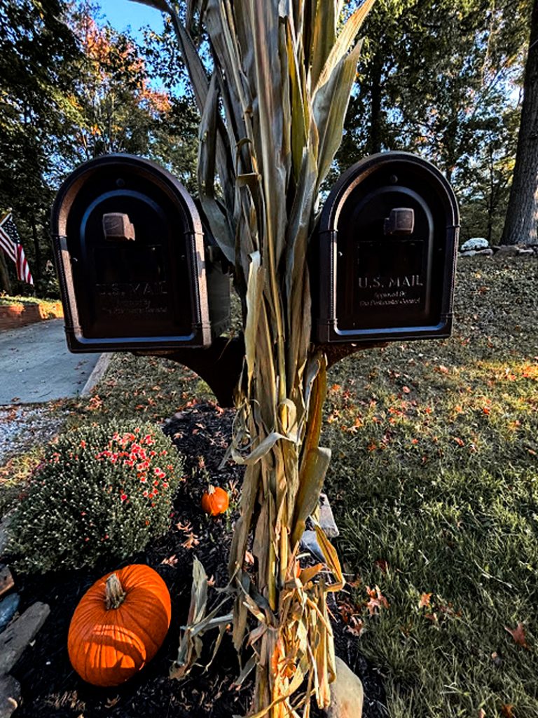 Architectural Mailbox Roxbury Review Fall decor