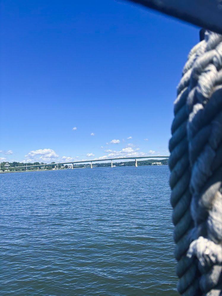Scenic view of the Chesapeake Bay Bridge from the Watermark boat cruise.