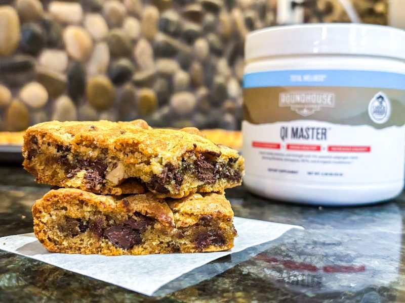 Fun Guy Chocolate Chip Cookie Bars Recipe Fungi Mushroom Cookies using QI Master