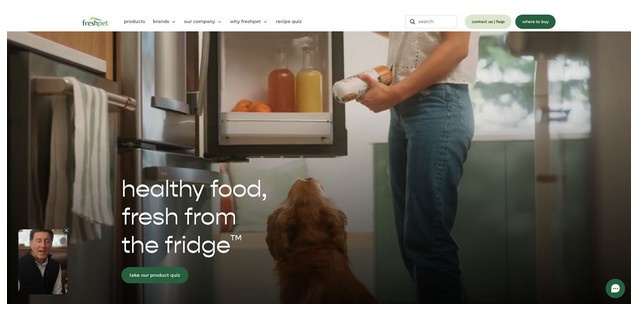 Freshpet official website screenshot refrigerated fresh dog food