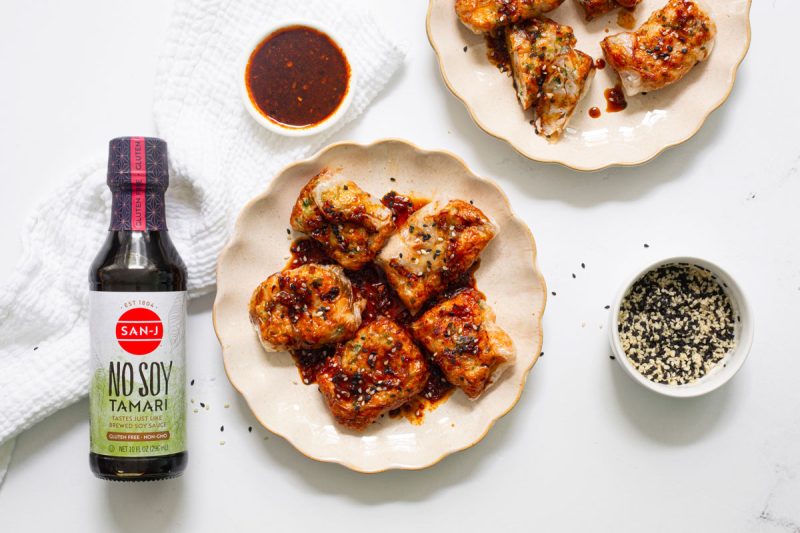 Air Fryer Rice Paper Shrimp Dumplings recipe - gluten-free!