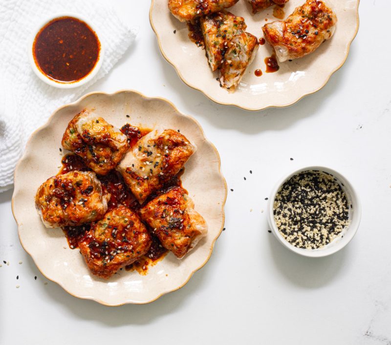 Air Fryer Rice Paper Shrimp Dumplings recipe - gluten-free!