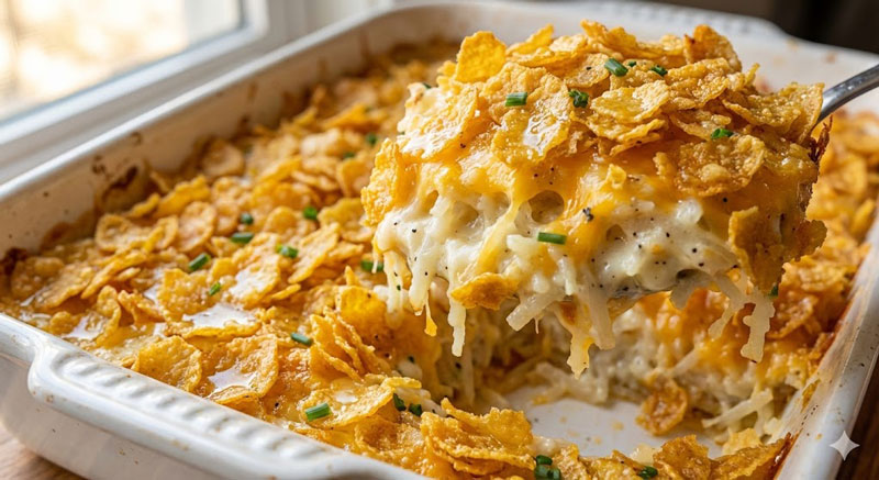 Funeral Potatoes Recipe with Corn Flakes