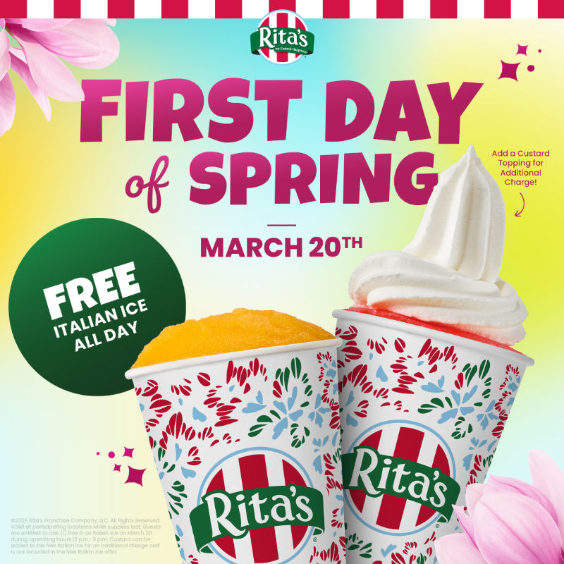 free first day of spring rita's