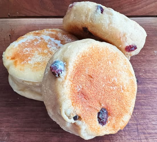 Sourdough Cranberry English Muffins from Ginger Snaps Bakery in Stow, Ohio