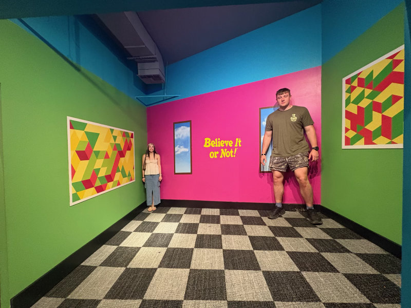 optical illusion at Ripley's Believe It or Not ! Gatlinburg, TN