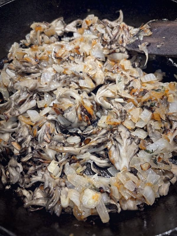Maitake Hen of the Woods with Onions for Best Chicken and Wild Mushroom Marsala