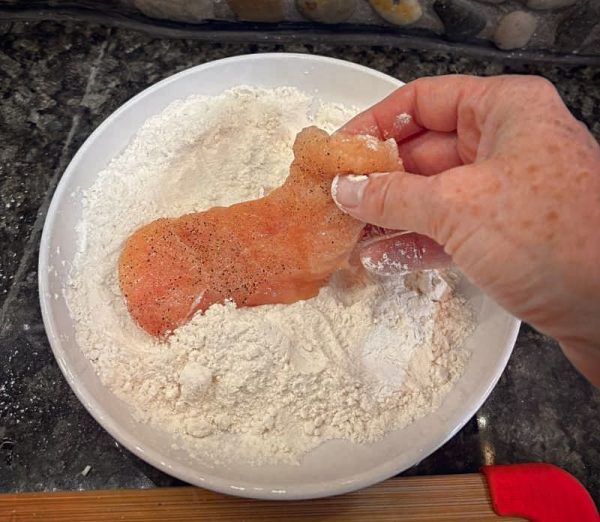 flour and chicken for Best Chicken and Wild Mushroom Marsala