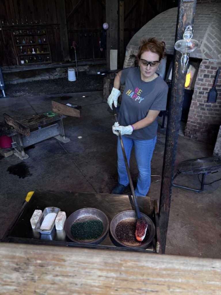 Glassblowing class Akron Ohio Hale Farm Village Bath Ohio