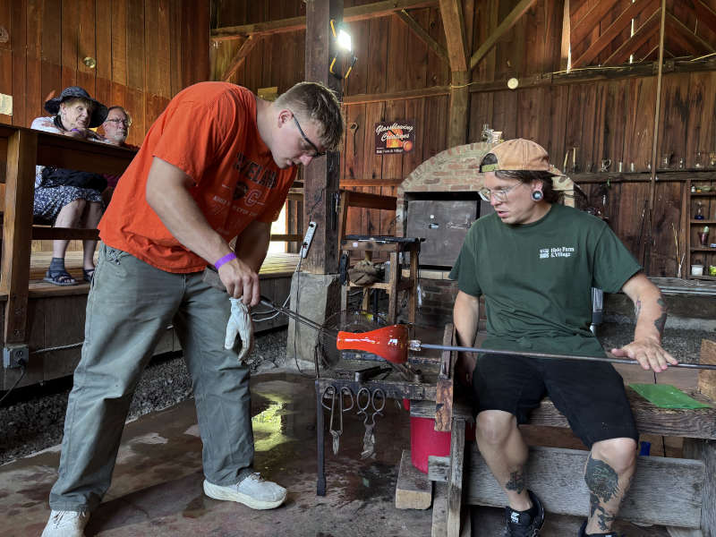 Glassblowing classes in Akron Ohio Hale Farm Village