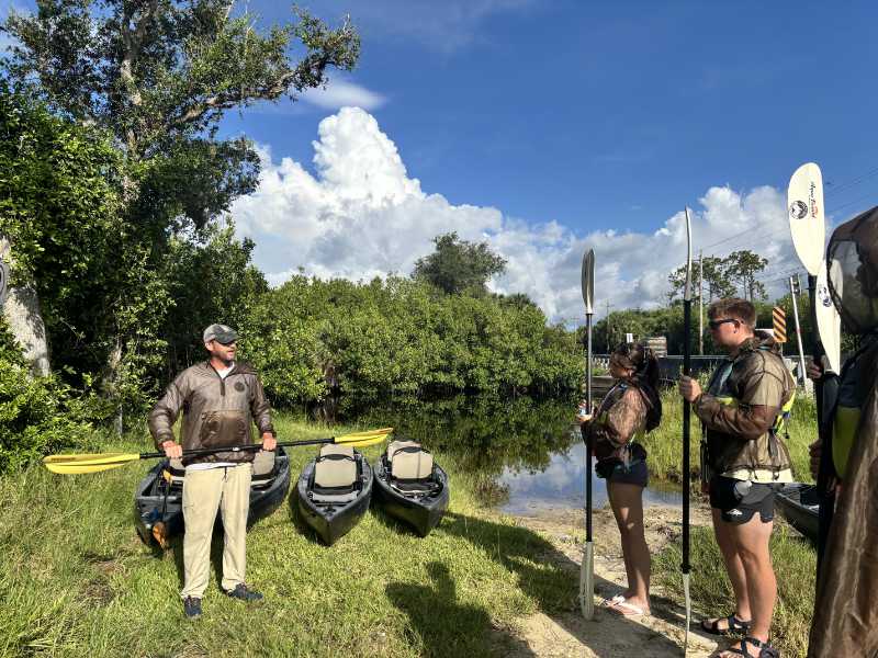 Training with Adventure Paddle Tours before kayak tour