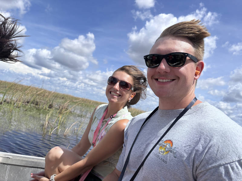 windblown air while riding Sawgrass Recreation Park Everglades Airboat Tour Review