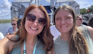 Mom and adult daughter on Sawgrass Recreation Park Everglades Airboat Tour